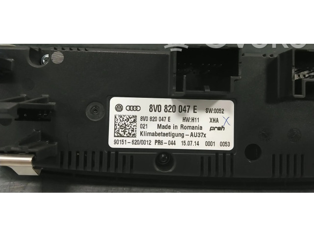 Блок управления климат-контролем 8V0820047E, 8V0820047C   Audi A3 S3 8V