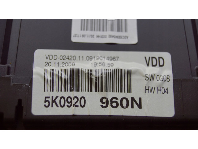Панель приборов 5K0920960N Volkswagen Golf VI