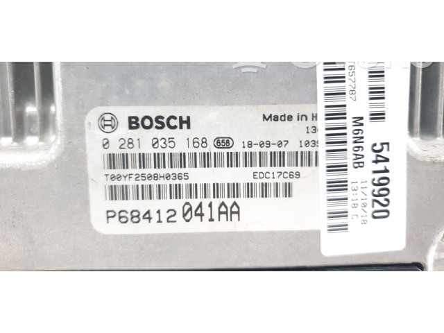 Блок управления двигателя 68412041AA, 0281035168   Jeep Compass