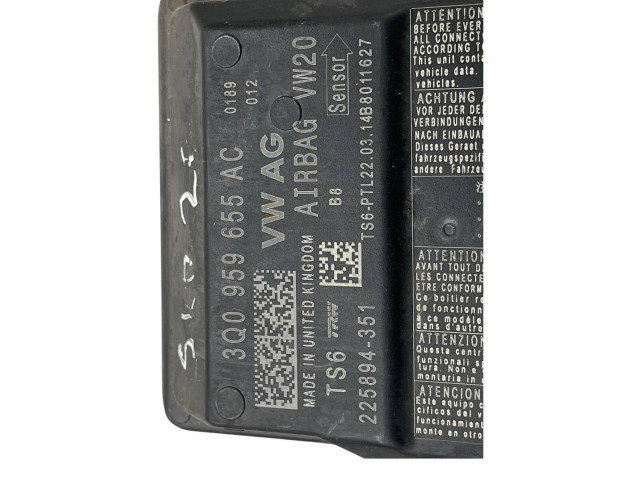 Блок подушек безопасности 3Q0959655AC, 14B8011627   Skoda Octavia Mk3 (5E)