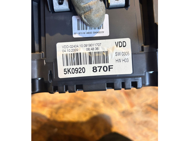 Панель приборов 5K0920870F Volkswagen Golf VI