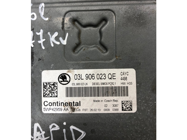 Блок управления двигателя 03L906023QE, 03L906023LK   Skoda Rapid (NH)