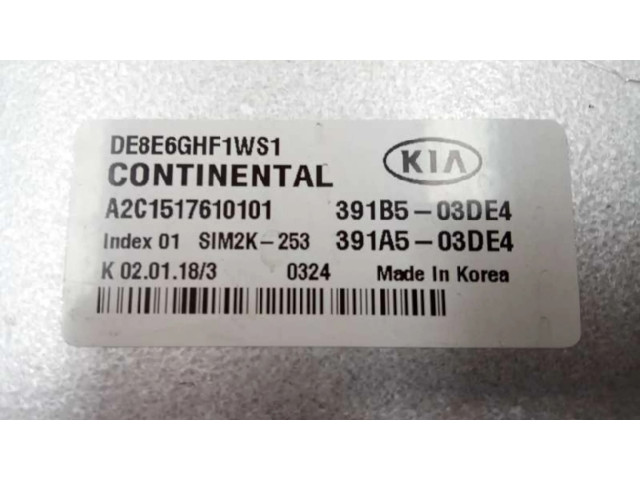 Блок управления двигателя 391B103DE4, A2C1797520101 KIA Niro
