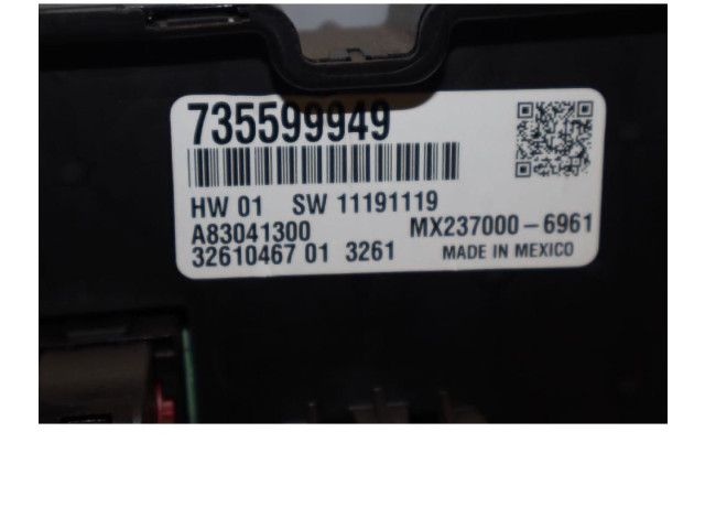 Блок управления климат-контролем 735599949   Fiat Panda III