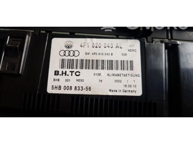 Блок управления климат-контролем 4F1820043AL   Audi A6 S6 C6 4F