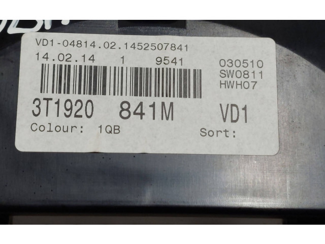 Панель приборов 3T1920841M, A2C53249763   Skoda Superb B6 (3T)       