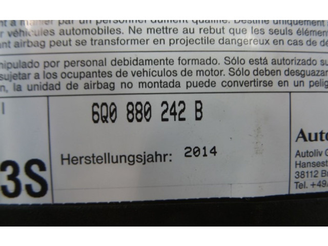 Подушка безопасности в сиденье 6R0880242B, 6R0880242B   Skoda Fabia Mk2 (5J)