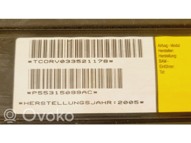 Боковая подушка безопасности P55315099AC, 21RP022S12197 Jeep Cherokee