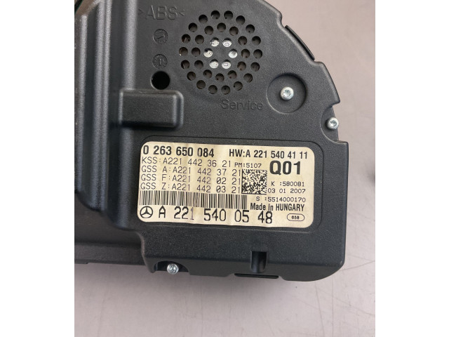 Přístrojová deska Mercedes-Benz S W221 2007 A2215404111, 0263650084