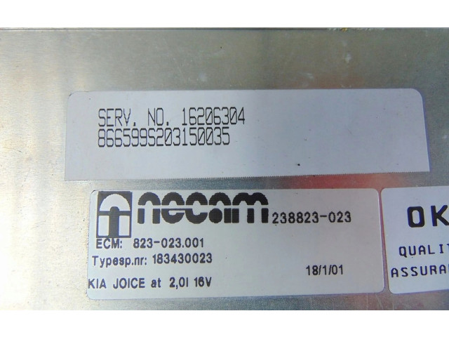 Блок управления двигателя 16206304 KIA Joice