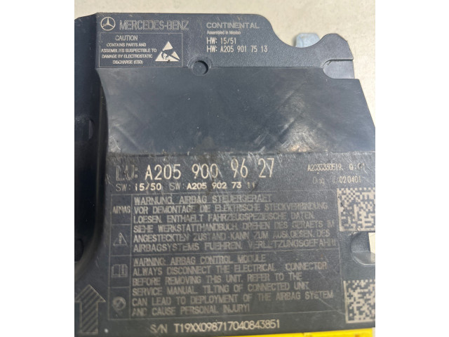 Блок подушек безопасности A2059009627, A2059027311   Mercedes-Benz GLC X253 C253