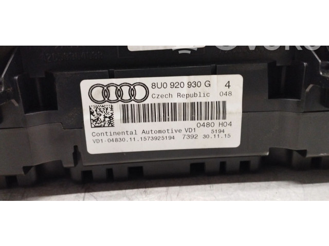 Панель приборов 8U0920930G, A2C85745600 Audi Q3 8U