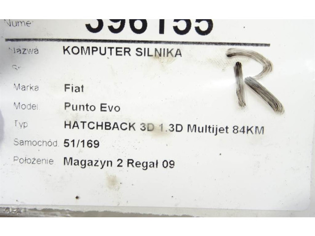 Řídící jednotka 51896809 Fiat Punto (199) 2009