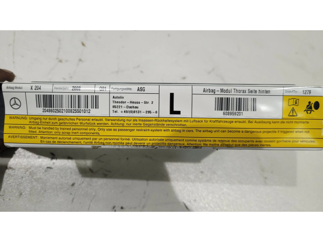 Подушка безопасности в сиденье A2048602502 Mercedes-Benz GLK (X204)