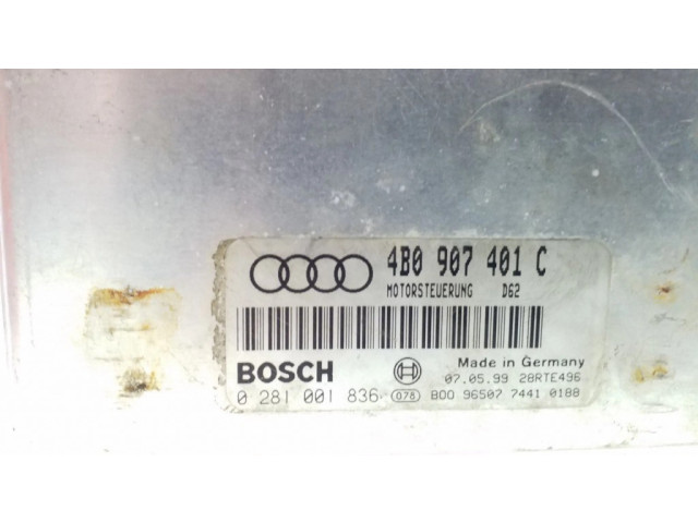 Řídící jednotka 4B0907401C, 0281001836 Audi A4 S4 B5 8D 1999