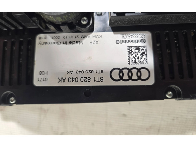 Блок управления климат-контролем 8T1820043AK, A2C53345976   Audi Q5 SQ5