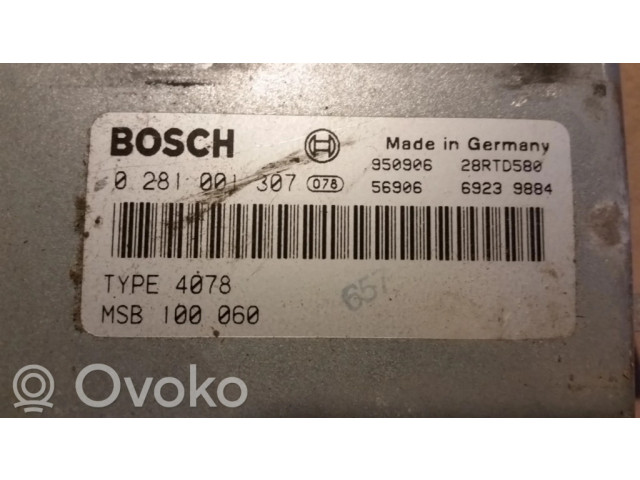 Блок управления двигателя 0281001307, MSB100060 Rover 620
