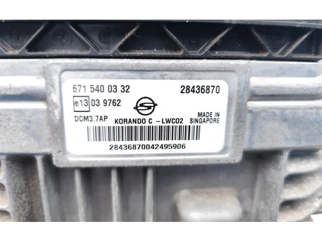 Рулевая рейка  Блок управления двигателя 6715400332, 28436870   SsangYong Korando  -  года