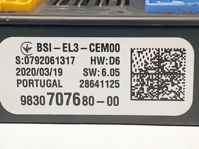Pojistková skříňka 983070768000, 0792061317 Citroen Berlingo 2020