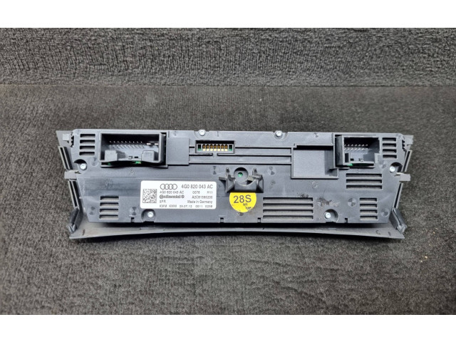 Блок управления климат-контролем 4G0820043AC   Audi A6 S6 C7 4G