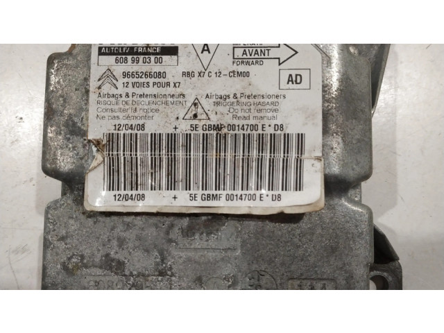 Блок подушек безопасности 608990300, 9665266080   Citroen C5