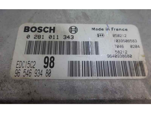 Řídící jednotka 9654693480 Peugeot Expert 2005