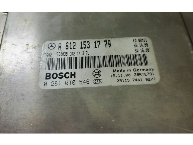 Řídící jednotka A6121531779, 0281010546 Mercedes-Benz ML W163 2003