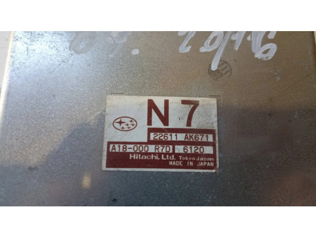 Блок управления двигателя A18000R7D, 22611AK671   Subaru Forester SG