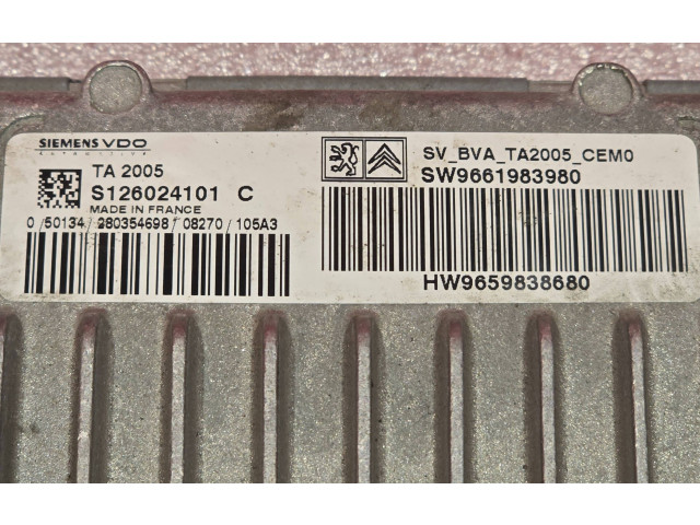 Блок управления коробкой передач 9661983980, S126024101C   Citroen C5