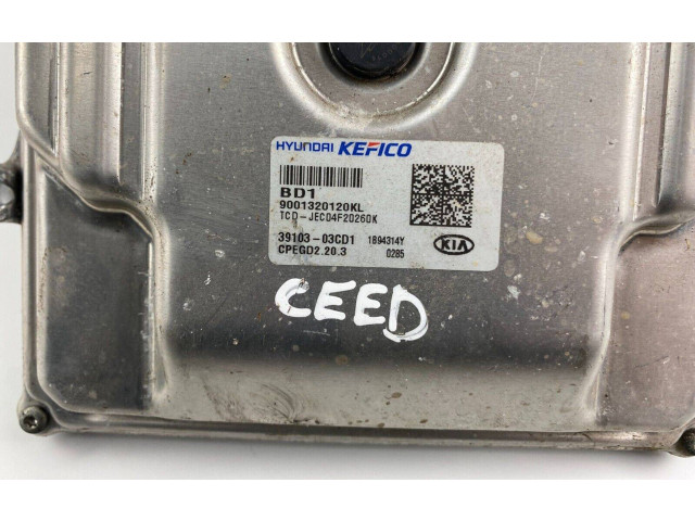 Блок управления двигателя 39103-03CD1, 3910303CD1   KIA Ceed