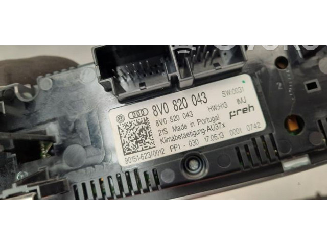 Блок управления климат-контролем 8V0820043 Audi A3 S3 8V