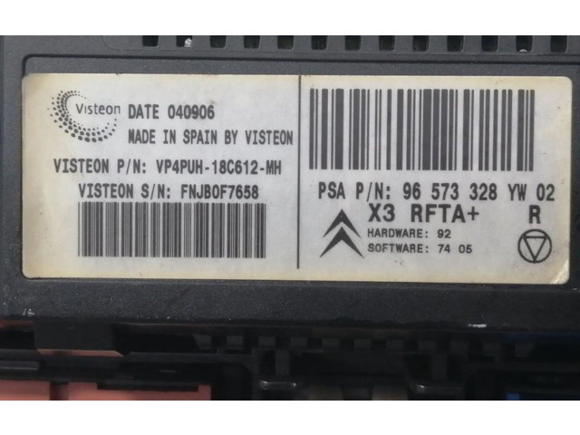 Блок управления кондиционера воздуха / климата/ печки (в салоне) 96573328 Citroen Berlingo