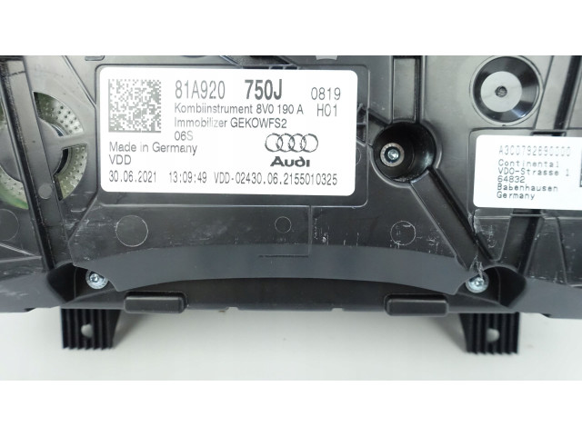 Панель приборов 81A920750J, 81A920750J Audi Q2 -