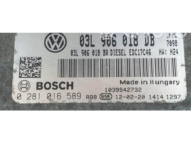 Блок управления двигателя 0281016589 Skoda Yeti (5L)