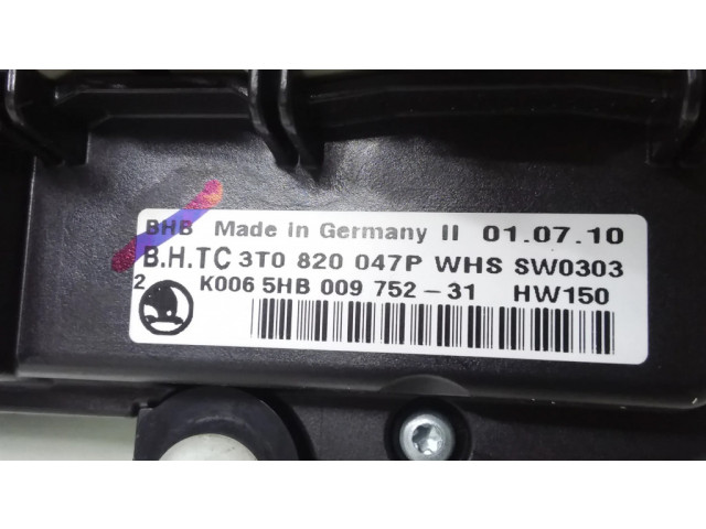 Блок управления климат-контролем 3T0820047P, 5HB00975231   Skoda Octavia Mk2 (1Z)