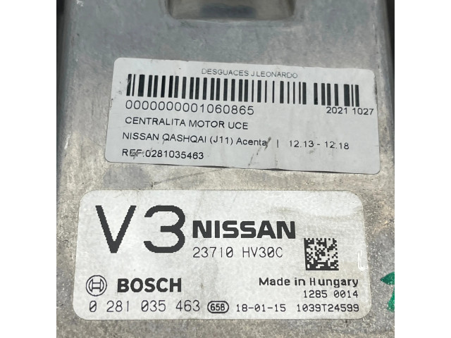 Řídící jednotka 0281035463 Nissan Qashqai 2021