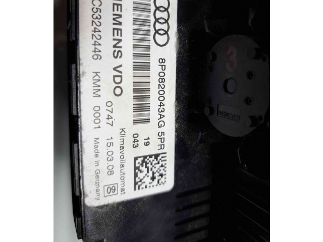 Блок управления климат-контролем 8P0820043AG   Audi A3 S3 A3 Sportback 8P