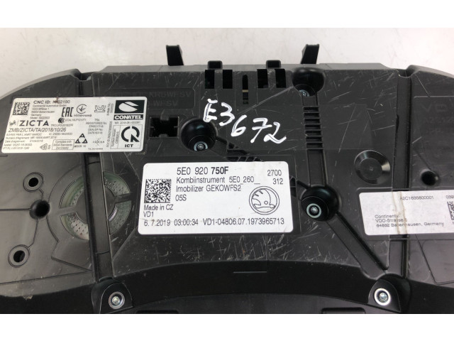 Панель приборов 6V0920740D Skoda Fabia Mk3 (NJ)