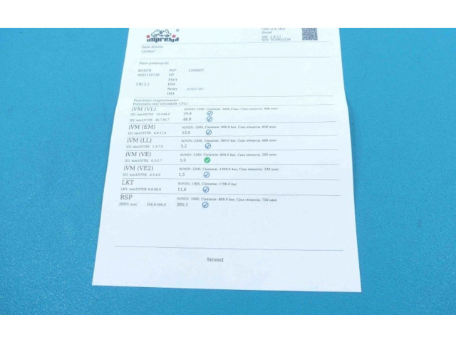 Vstřikovač 0445110739, IMPRK1209604 Peugeot 301