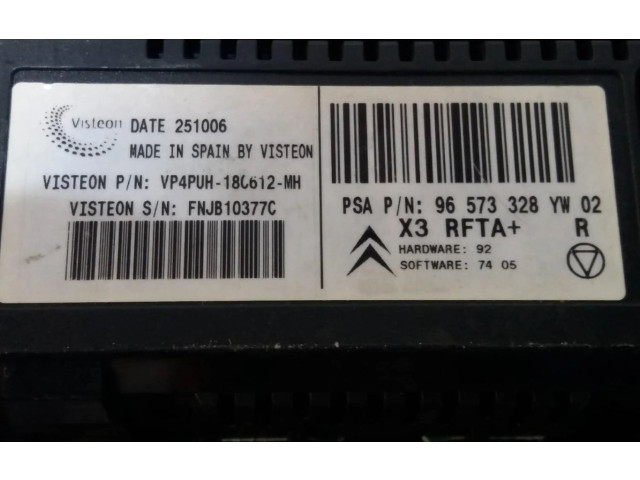 Блок управления климат-контролем 96573328YW02 Citroen Berlingo