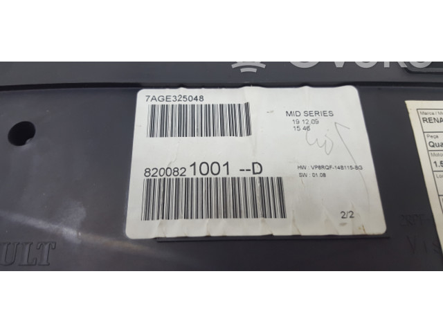 Панель приборов 7AGE325048, 8200821001D   Renault Clio III       