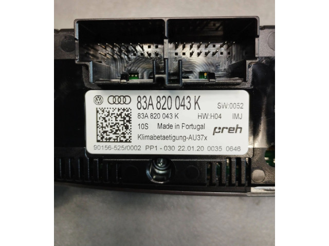 Блок управления климат-контролем 83A820043K Audi Q3 F3