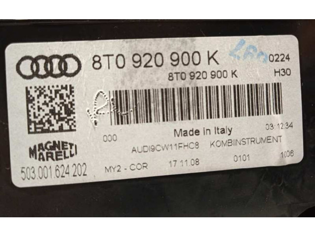 Спидометр (приборный щиток) 8T0920900K Audi A5 Sportback 8TA 2009