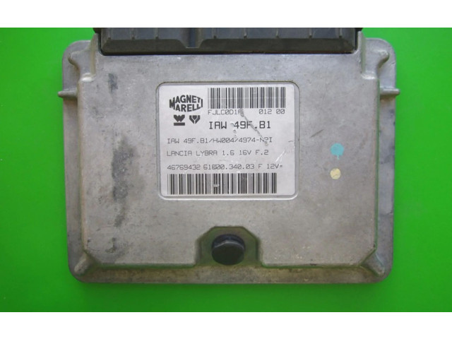 Блок управления двигателем Блок управления 46769432, 6160034003 Lancia Lybra