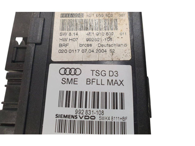 Přístrojová deska  Audi A8 S8 D3 4E 2004 4E1959802, 4E1910802  