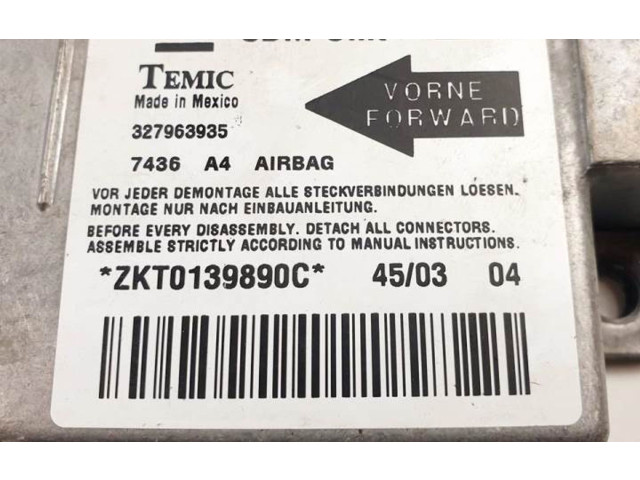 Блок подушек безопасности 327963935 Opel Meriva A