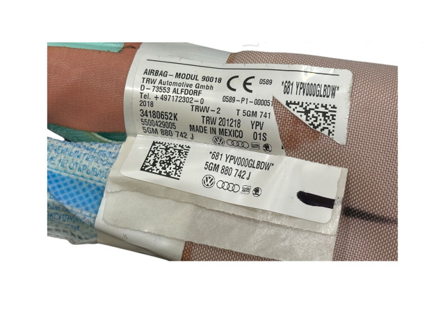 Боковая подушка безопасности 5GM880742J, 5GM880742 Volkswagen e-Golf