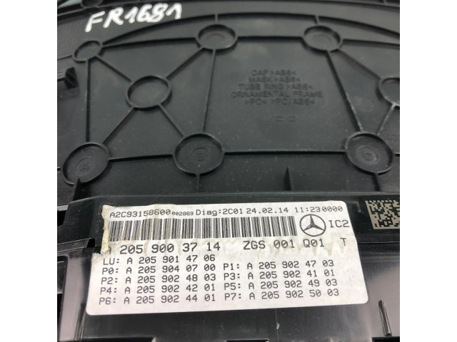 Přístrojová deska Mercedes-Benz C W205 2014 A2059003714