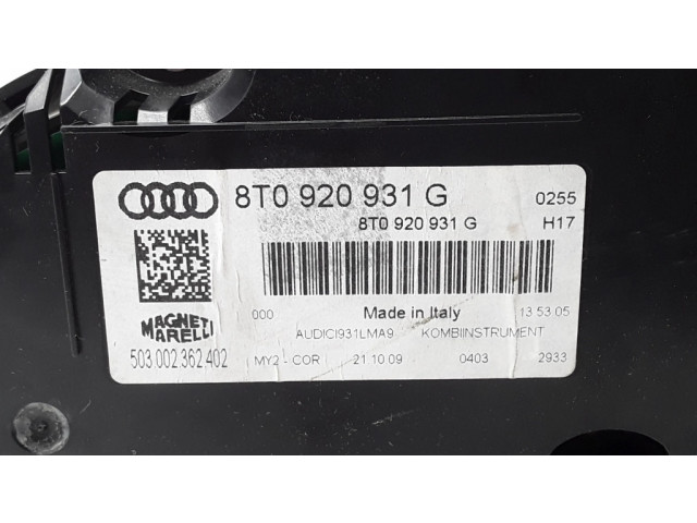Панель приборов 8T0920931G, 8T0920931 Audi A5 8T 8F