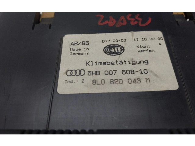 Блок управления климат-контролем 8L0820043M   Audi A3 S3 8L